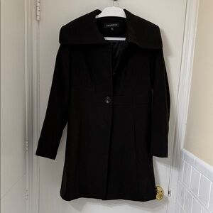 Madison Black 4-Button fitted Trench Coat